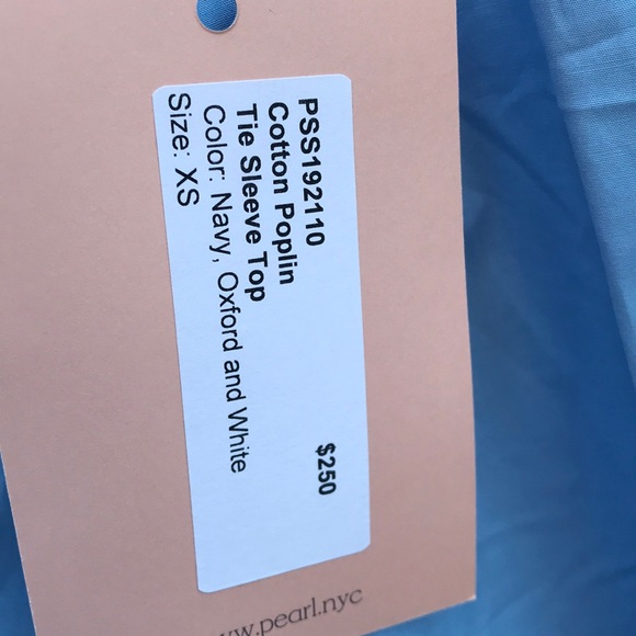 Pearl by Lela Rose Poplin Tie Sleeve Top - Picture 5 of 7